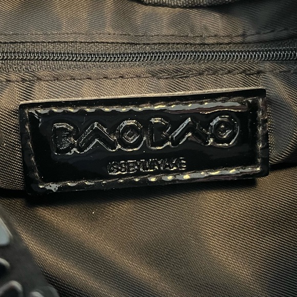 BAOBAO Issey Miyake black patent and gunmetal purse, removable strap.like new! - Picture 5 of 8